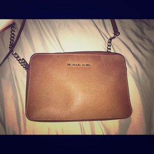 Michael Kors Brown Leather Crossbody Bag